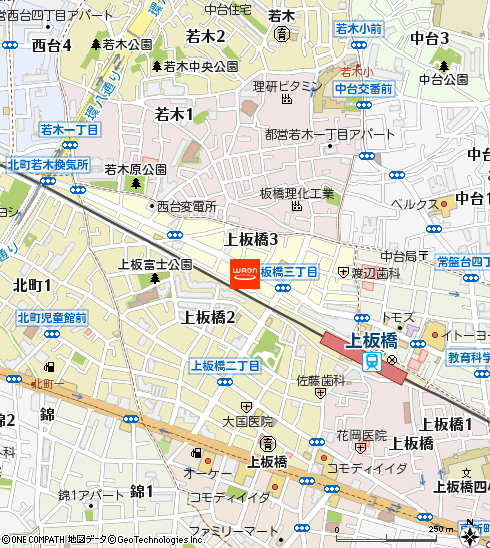 まいばすけっと上板橋駅西店付近の地図